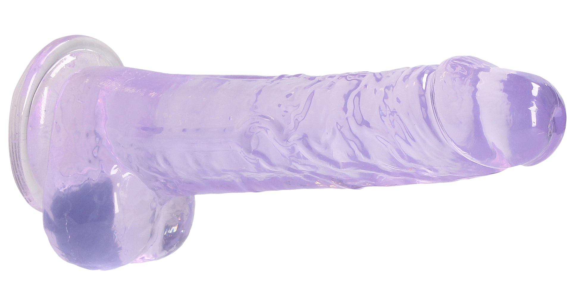 8 Inch Realistic Dildo With Balls - Purple SH-REA092PUR
