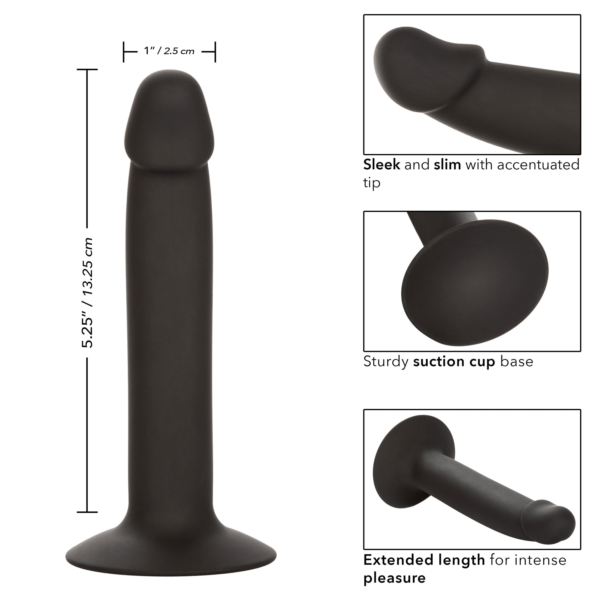 Silicone Slim Anal Stud - Black SE0416052