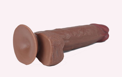 Real Skin 7.5" Dual Layer Dildo - Light Brown