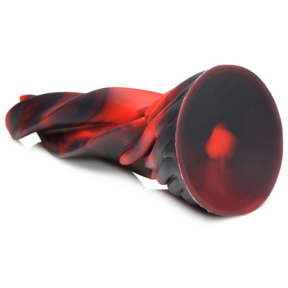 Hell Kiss Twisted Tongues Silicone Dildo - Red CC-AH159-RED