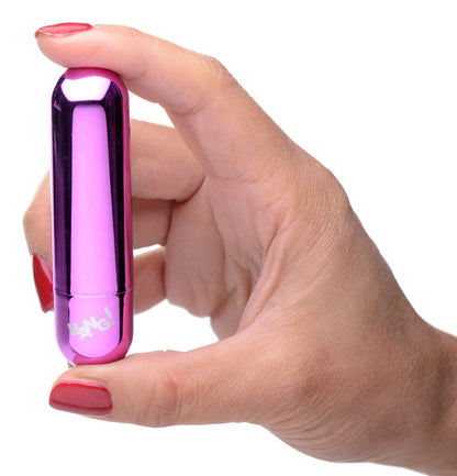 10x Rechargeable Vibrating Metallic Bullet - Purple BNG-AG656-PUR