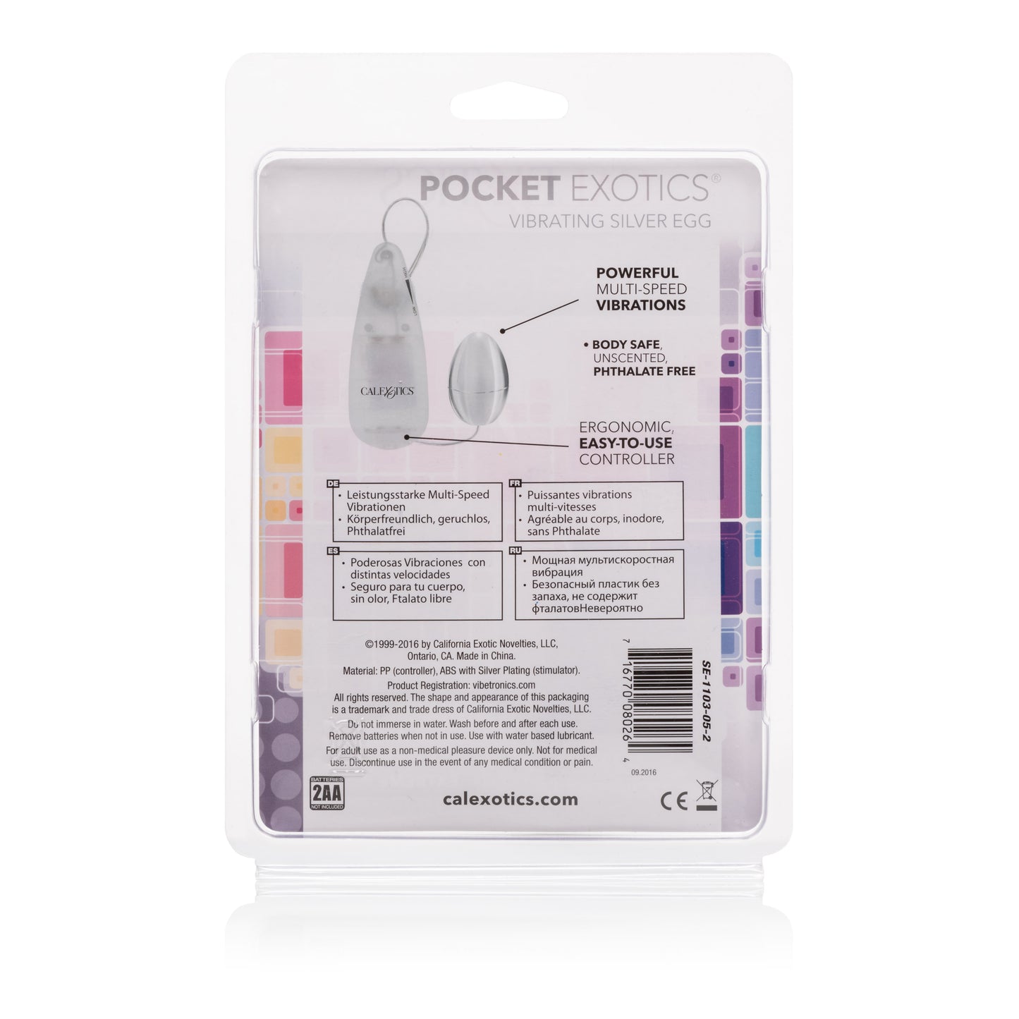 Pocket Exotics Vibrating Egg - Silver SE1103052