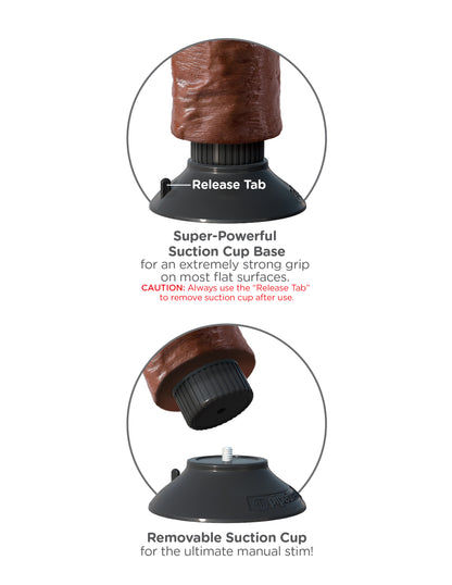 King Cock 8-Inch Vibrating Cock - Brown