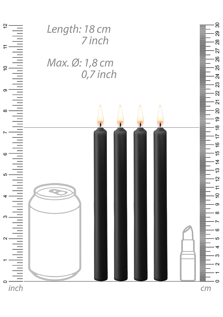 Teasing Wax Candles Large - Blk - 4-Pack OU489BLK