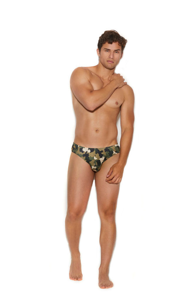 Men's Thong Back Brief - Small / Medium - Camouflage - in Poly Bag Only EM-82391CAMSM