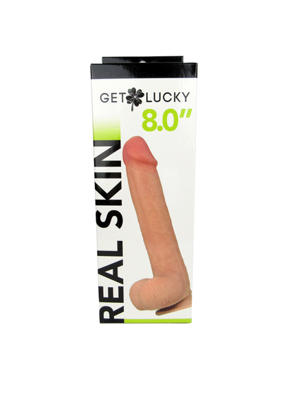 Real Skin 8" Dual Layer Dildo - Beige