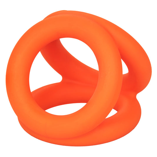 Alpha Liquid Silicone Tri-Ring - Orange  Orange SE1492362