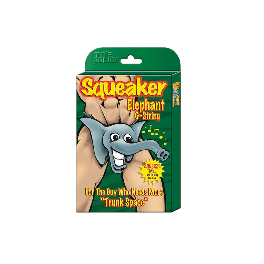 Squeaker Elephant G-String - One Size - Red