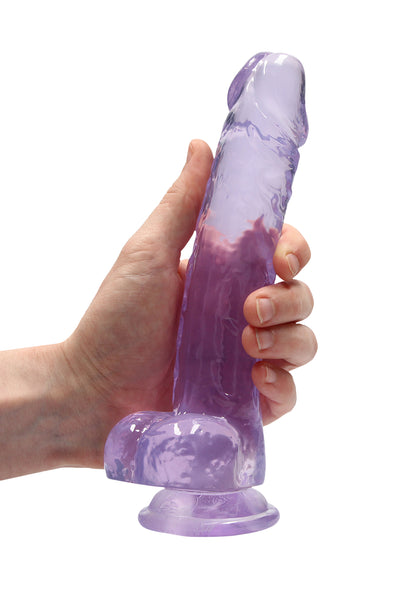 8 Inch Realistic Dildo With Balls - Purple SH-REA092PUR
