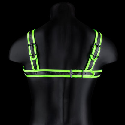 Bonded Leather Buckle Harness - Small/medium -  Glow in the Dark OU-OU773GLOSM