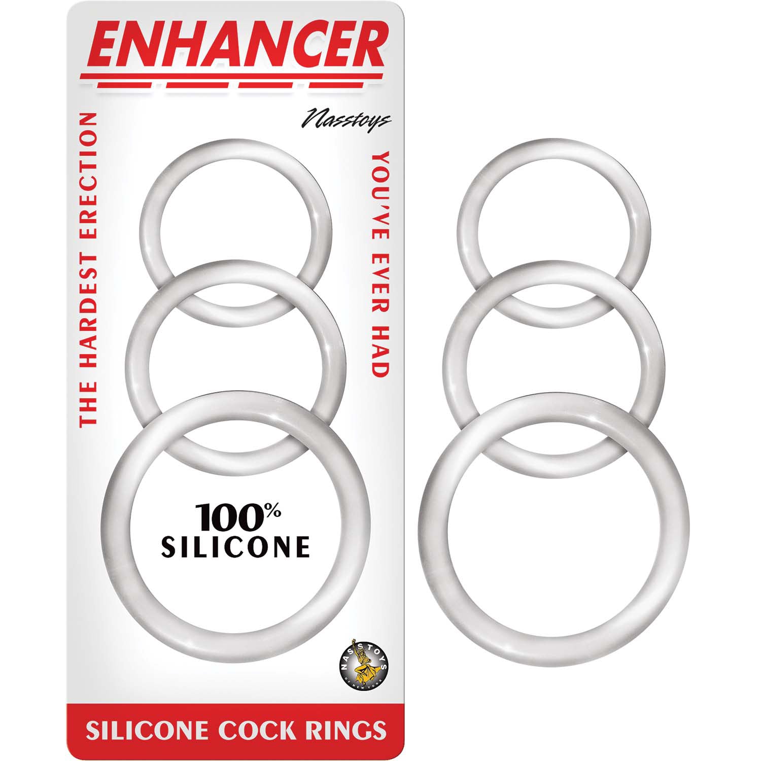 Enhancer Silicone Cockrings - Clear NW3057