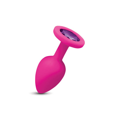 "Gemma Purple Gem Pink Silicone Plug - Small VB-CC9161"