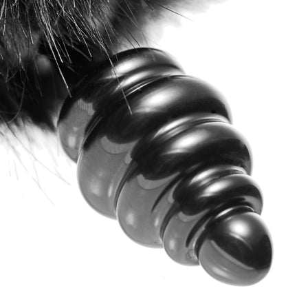 Black Bunny Tail Anal Plug FR-AE563