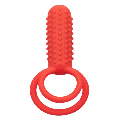 Silicone Rechargeable Vertical Dual Enhancer - Red SE1843403