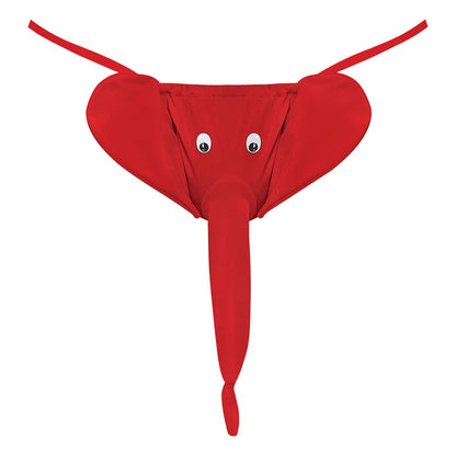 Squeaker Elephant G-String - One Size - Red