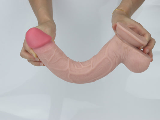 Real Skin 11 Dual Layer Dildo - Beige