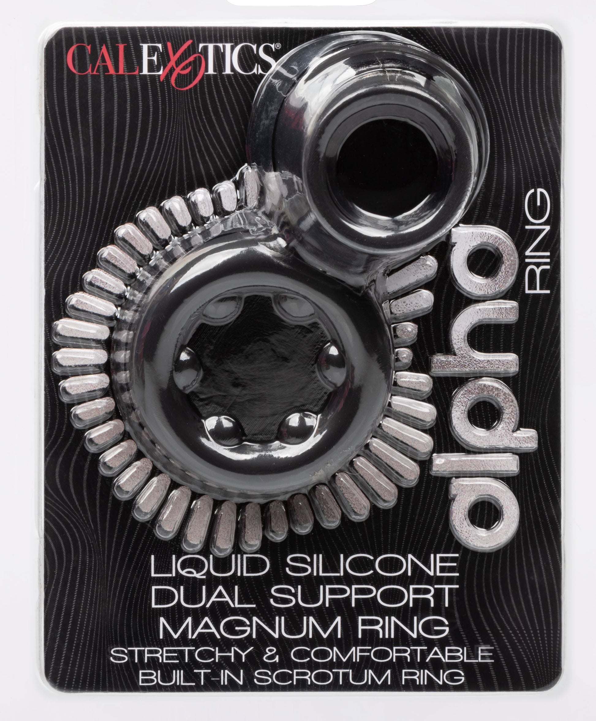 Alpha Liquid Silicone Dual Support Magnum Ring - Black SE1492502