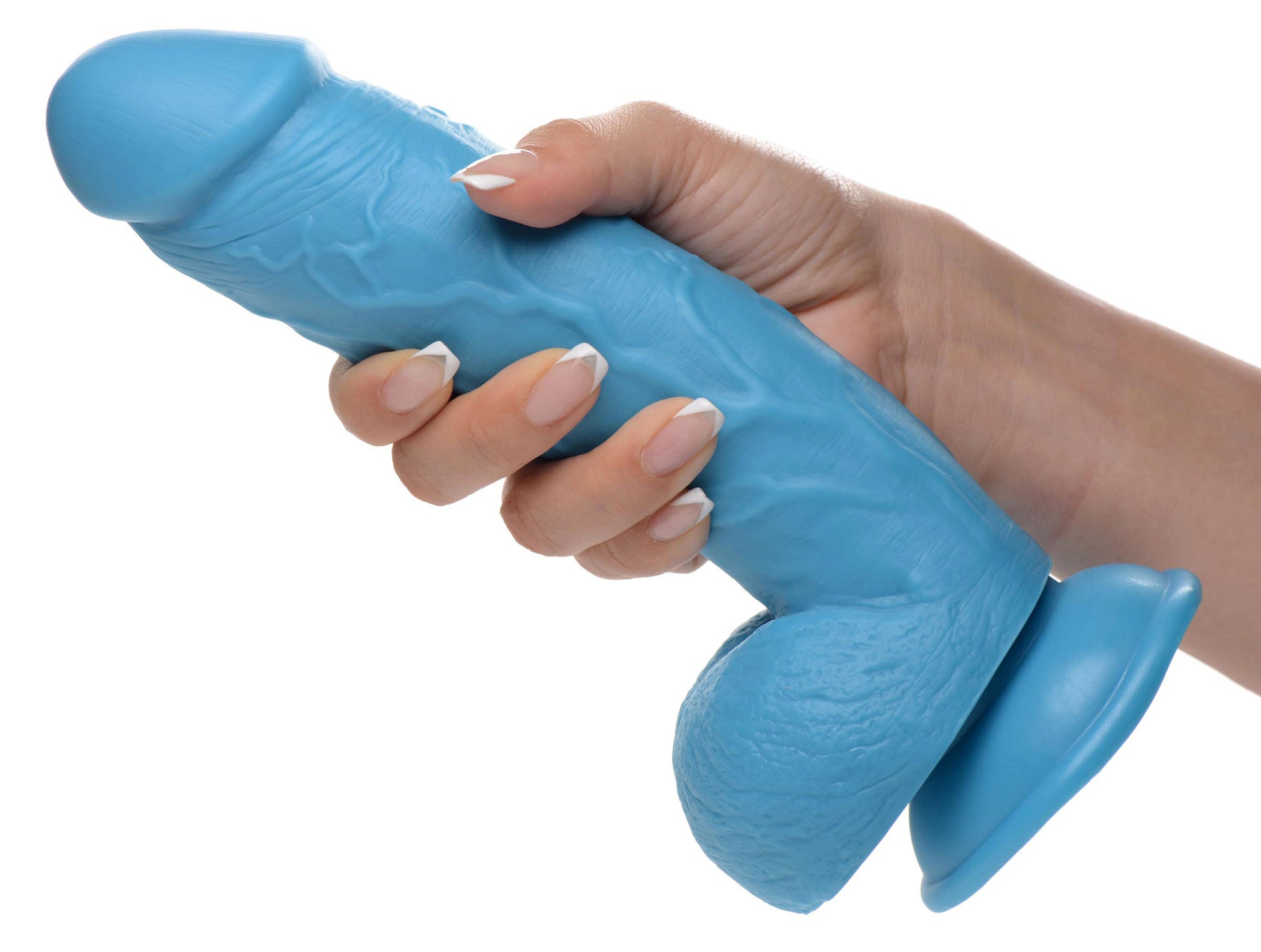 Pop Pecker 8.25 Inch Dildo With Balls - Blue POPP-AG768-BLU