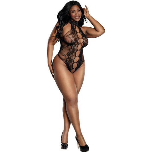 "Peek a Boo Madame Teddy - Q - Black DG-13935XBLK"