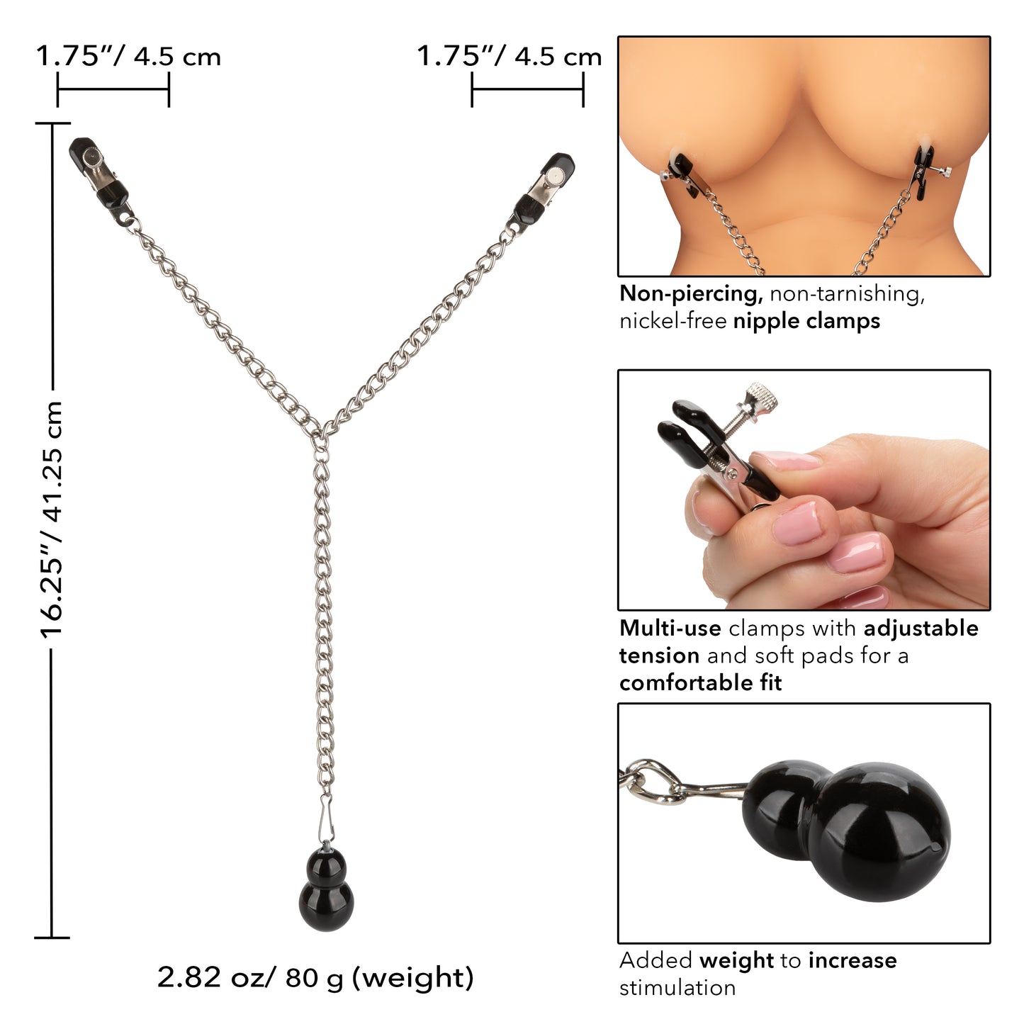 Nipple Play Weighted Dual Tier Nipple Clamps SE2593012