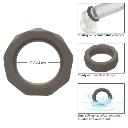 Alpha Liquid Silicone Prolong Prismatic Ring -  Gray SE1491602