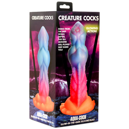 Aqua-Cock Glow-in-the-Dark Silicone Dildo CC-AH291