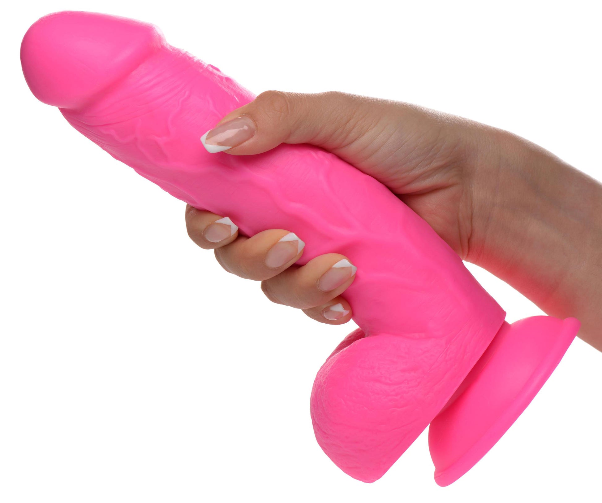 Pop Pecker 8.25 Inch Dildo With Balls - Pink POPP-AG768-PNK