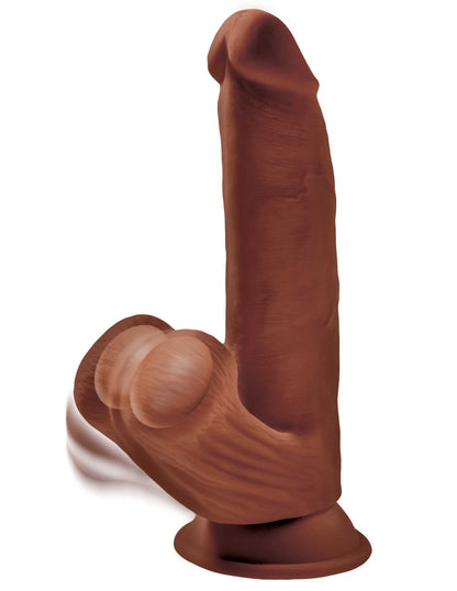 8 Inch Triple Density Cock With Swinging Balls -  Brown PD5731-29