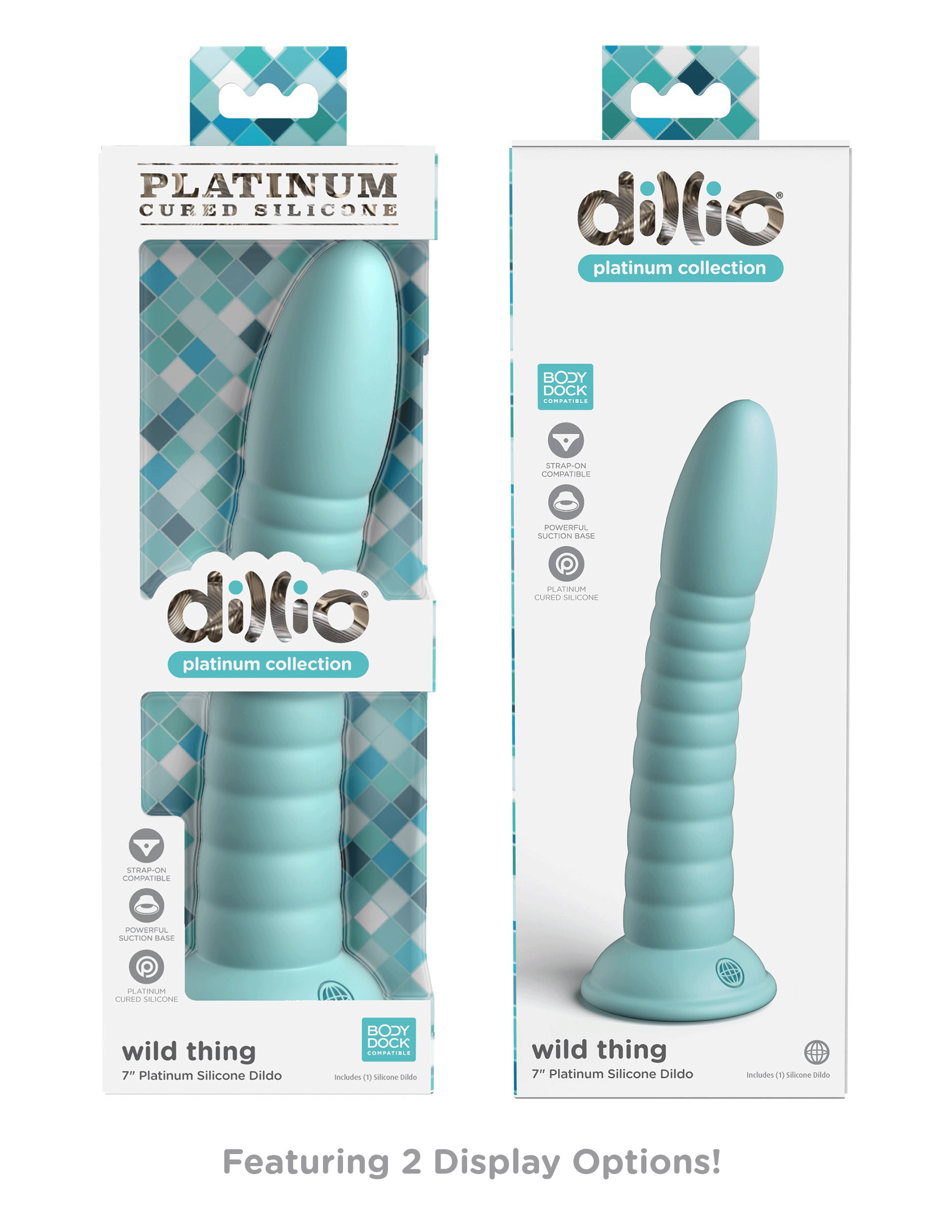 Dillio Platinum - Wild Thing 7 Inch Dildo - Teal PD5386-14