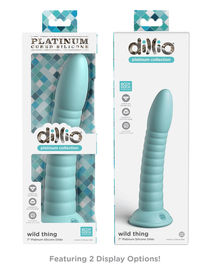 Dillio Platinum - Wild Thing 7 Inch Dildo - Teal PD5386-14