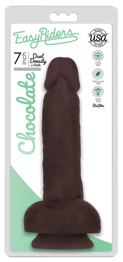 Easy Riders 7 Inch Slim Dong With Balls -  Chocolate CN-18-0914-11