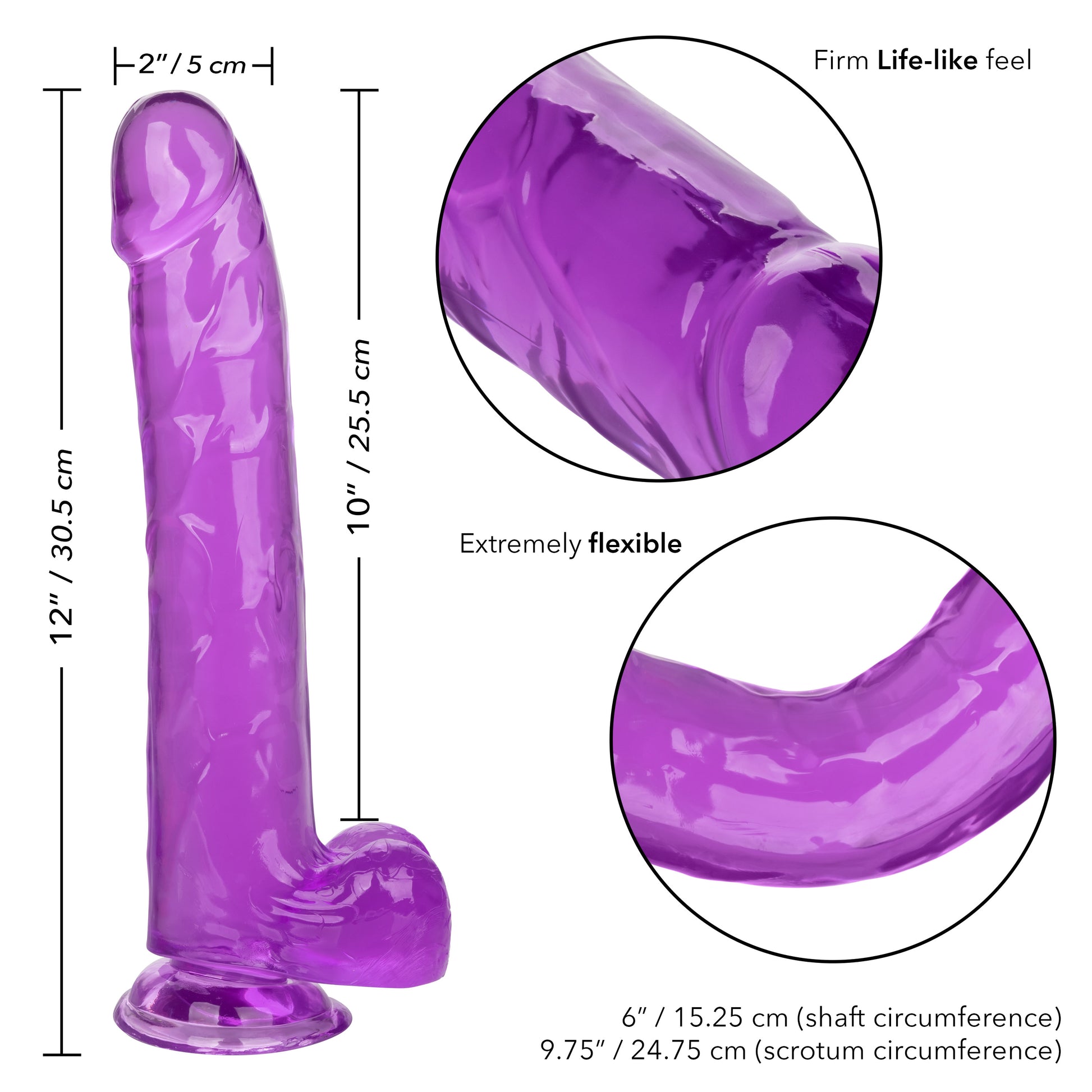 Size Queen 10  Inch - 25.5cm - Purple SE0262152