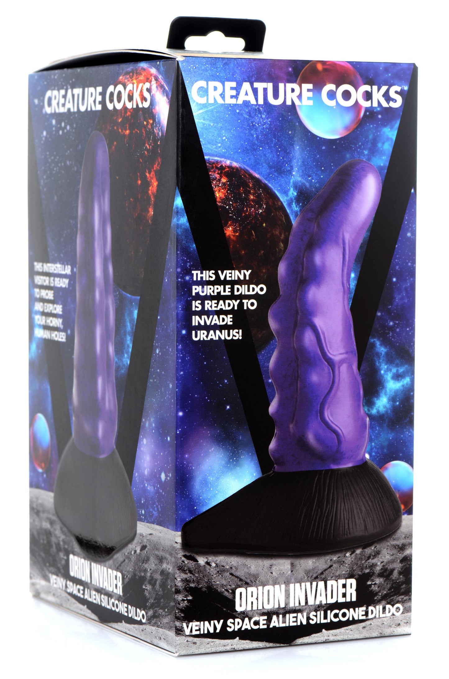 Orion Invader Veiny Space Alien Silicone Dildo - Purple CC-AG876-PUR