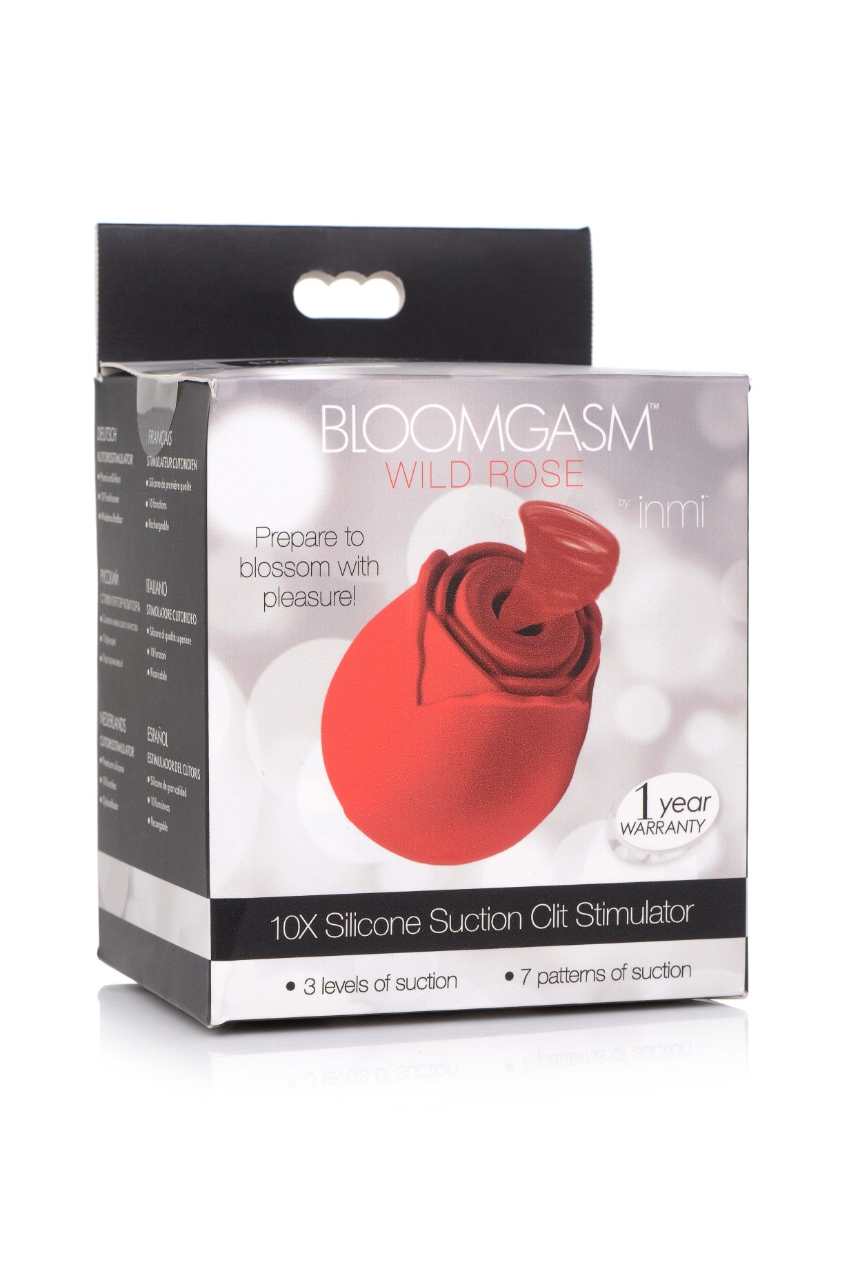 Inmi - Bloomgasm Wild Rose Silicone Suction Stimulator - Red INM-AG776