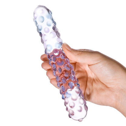 Purple Rose Nubby Dildo GLAS-94