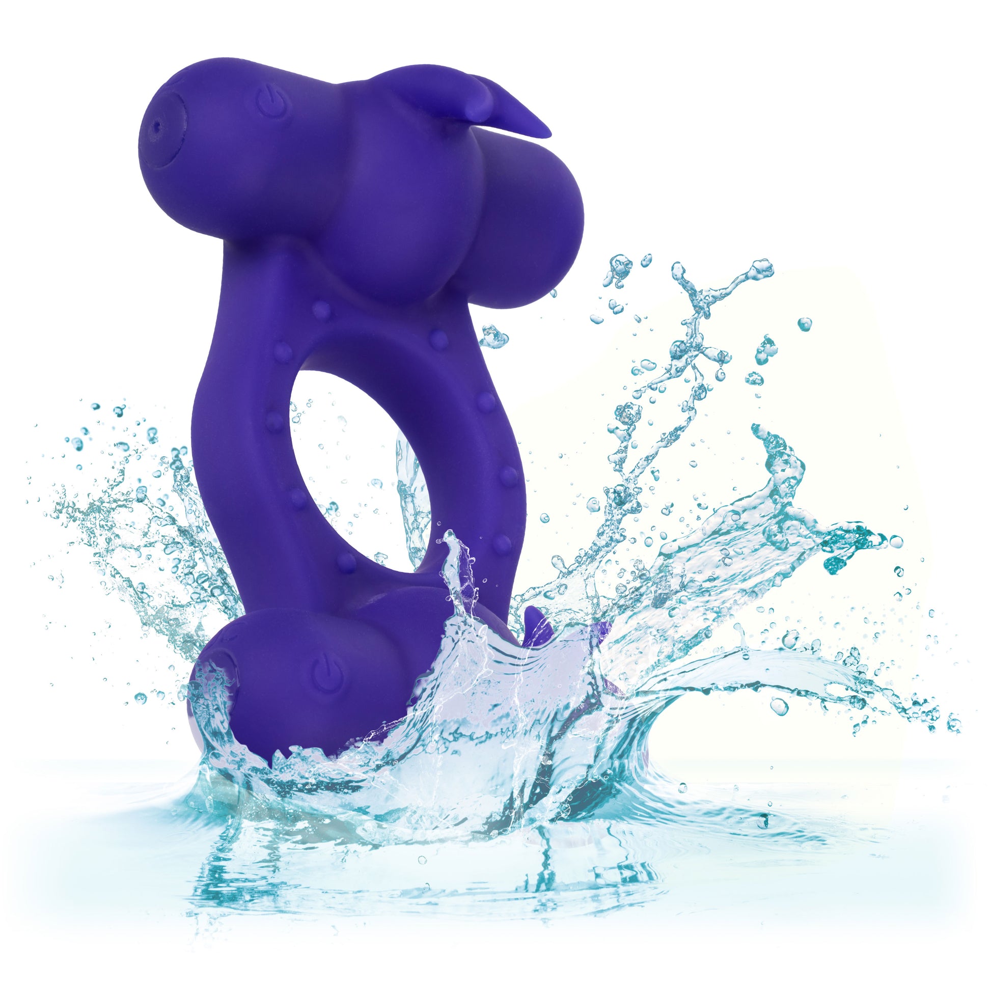 Silicone Rechargeable Triple Orgasm Enhancer -  Purple SE1843503