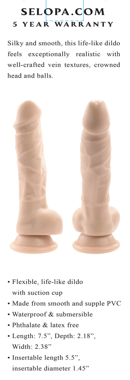 6 Inch Dildo - Light SL-DD-3892-2