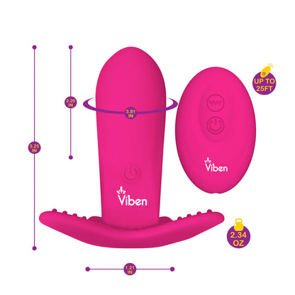 Intrigue Insertable Butterfly Panty Vibe - Hot Pink