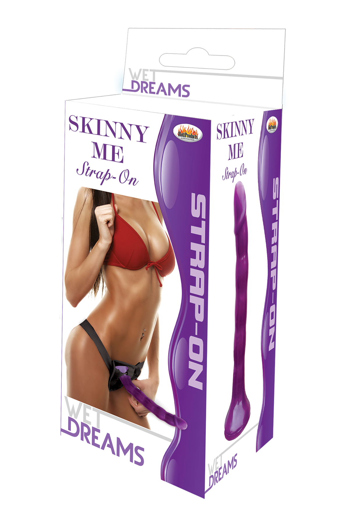 Wet Dreams Skinny Me Strap-on - Purple HTP3047