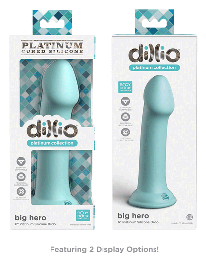 Dillio Platinum - Big Hero 6 Inch Dildo - Teal PD5385-14