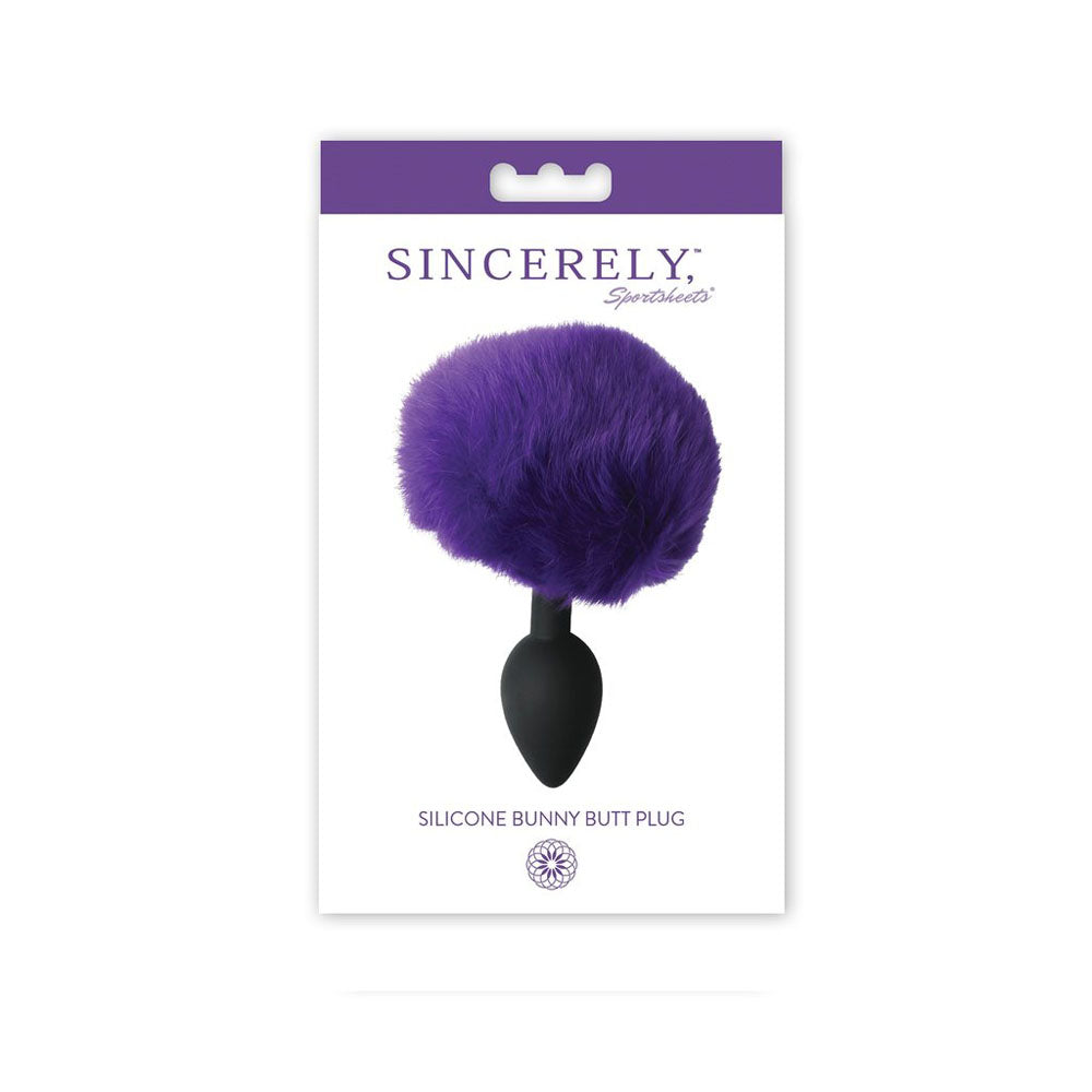 Sincerely Silicone Bunny Butt Plug - Purple SS520-81