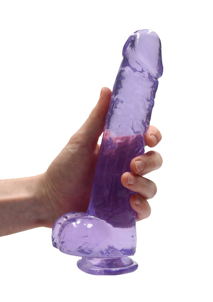 9 Inch Realistic Dildo With Balls - Purple SH-REA093PUR