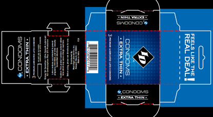 ID Extra Thin Condoms - 3 Pack