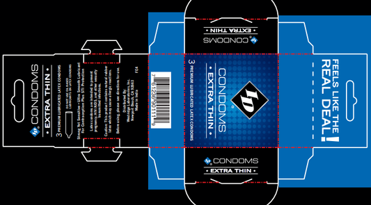ID Extra Thin Condoms - 3 Pack