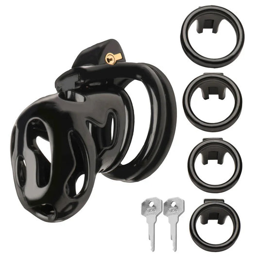 "Hard Stop Double Ring Chastity Cage MS-AH567"