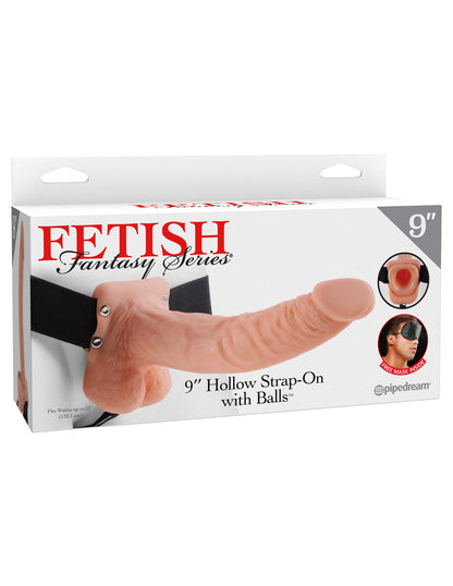 Fetish Fantasy Series 9 Inch Hollow Strap-on With  Balls - Flesh PD3374-21