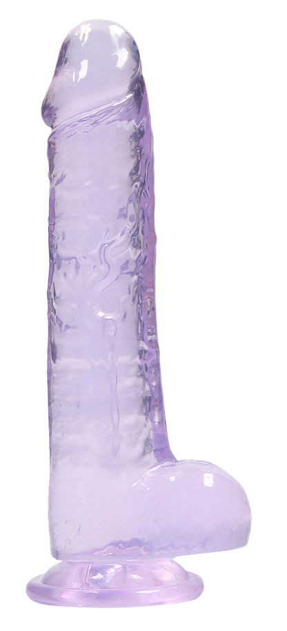 8 Inch Realistic Dildo With Balls - Purple SH-REA092PUR