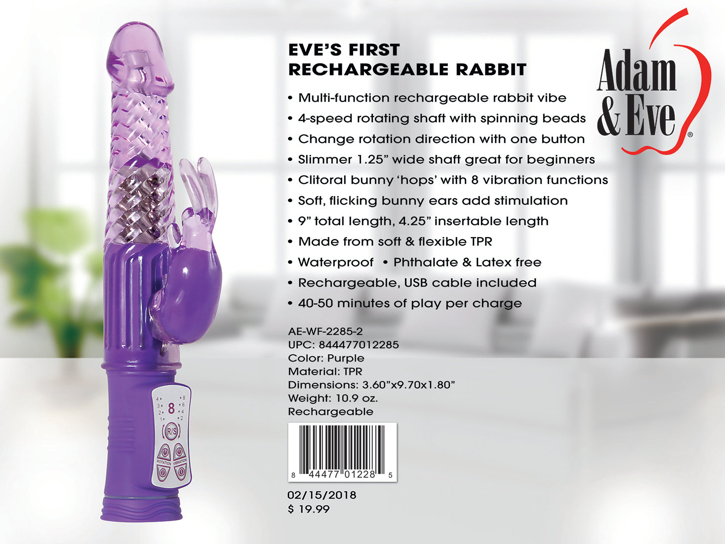 Eve's First Rechargeable Rabbit AE-WF-2285-2