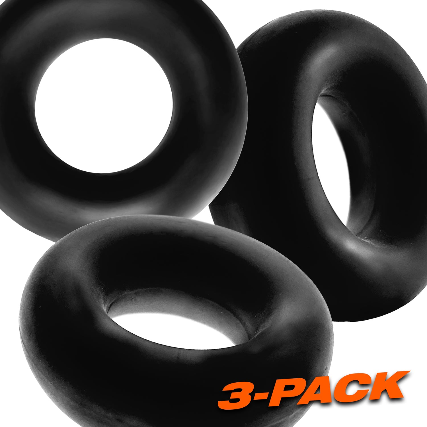 Fat Willy 3-Pack Jumbo C-Rings - Black OX-3065-BLK