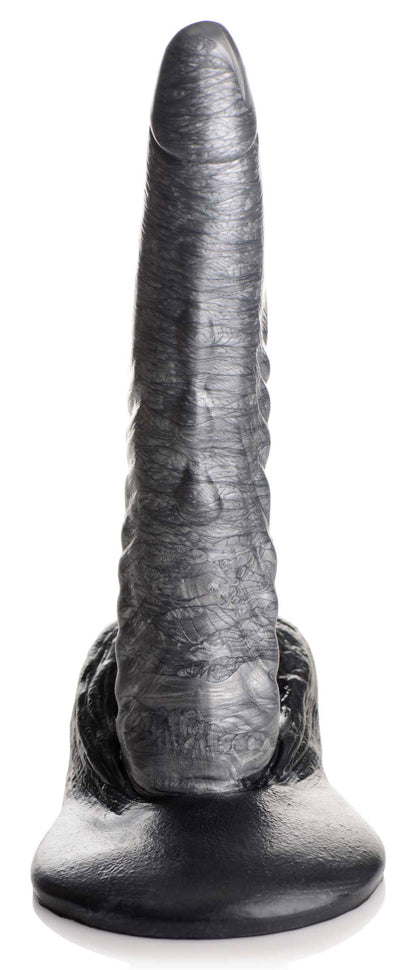 The Gargoyle Rock Hard Silicone Dildo -  Silver CC-AG875-SLV